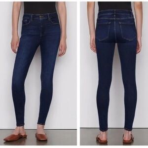 FRAME Le High Skinny Dark Wash Jeans Henning Style LHSK949